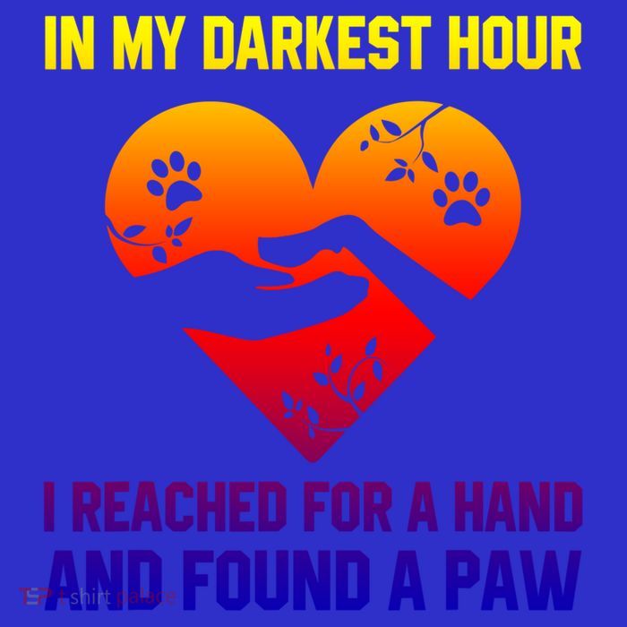 In My Darkest Hour I Reached For A Hand Found A Paw Xmas Gift Kids T-Shirt