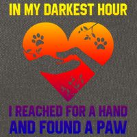 In My Darkest Hour I Reached For A Hand Found A Paw Xmas Gift Cotton Canvas Backpack