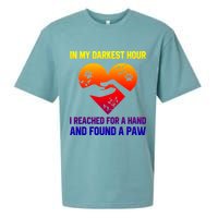 In My Darkest Hour I Reached For A Hand Found A Paw Xmas Gift Sueded Cloud Jersey T-Shirt