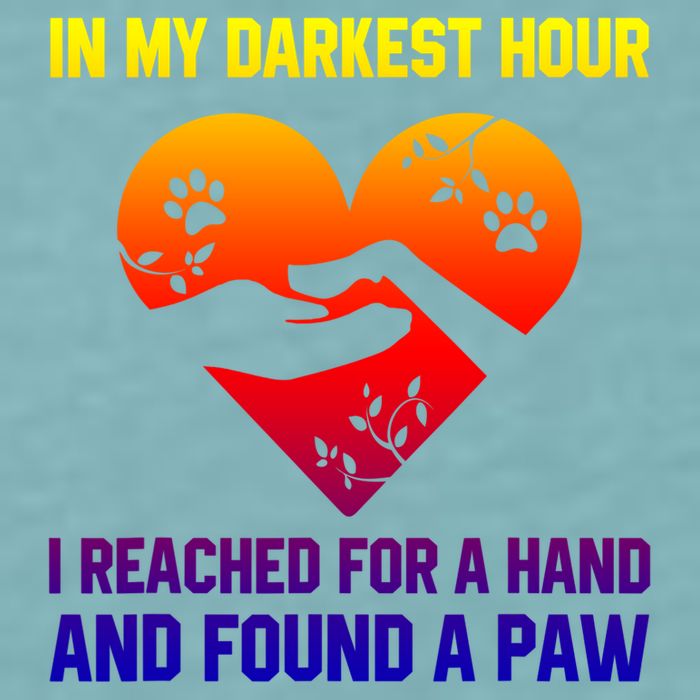 In My Darkest Hour I Reached For A Hand Found A Paw Xmas Gift Sueded Cloud Jersey T-Shirt