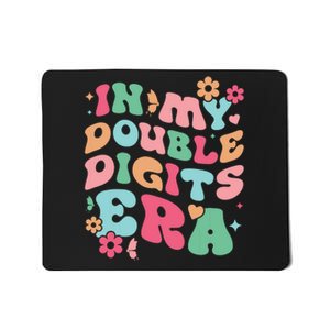 In My Double Digits Era Retro 10 Year Old Girl 10th Birthday Mousepad