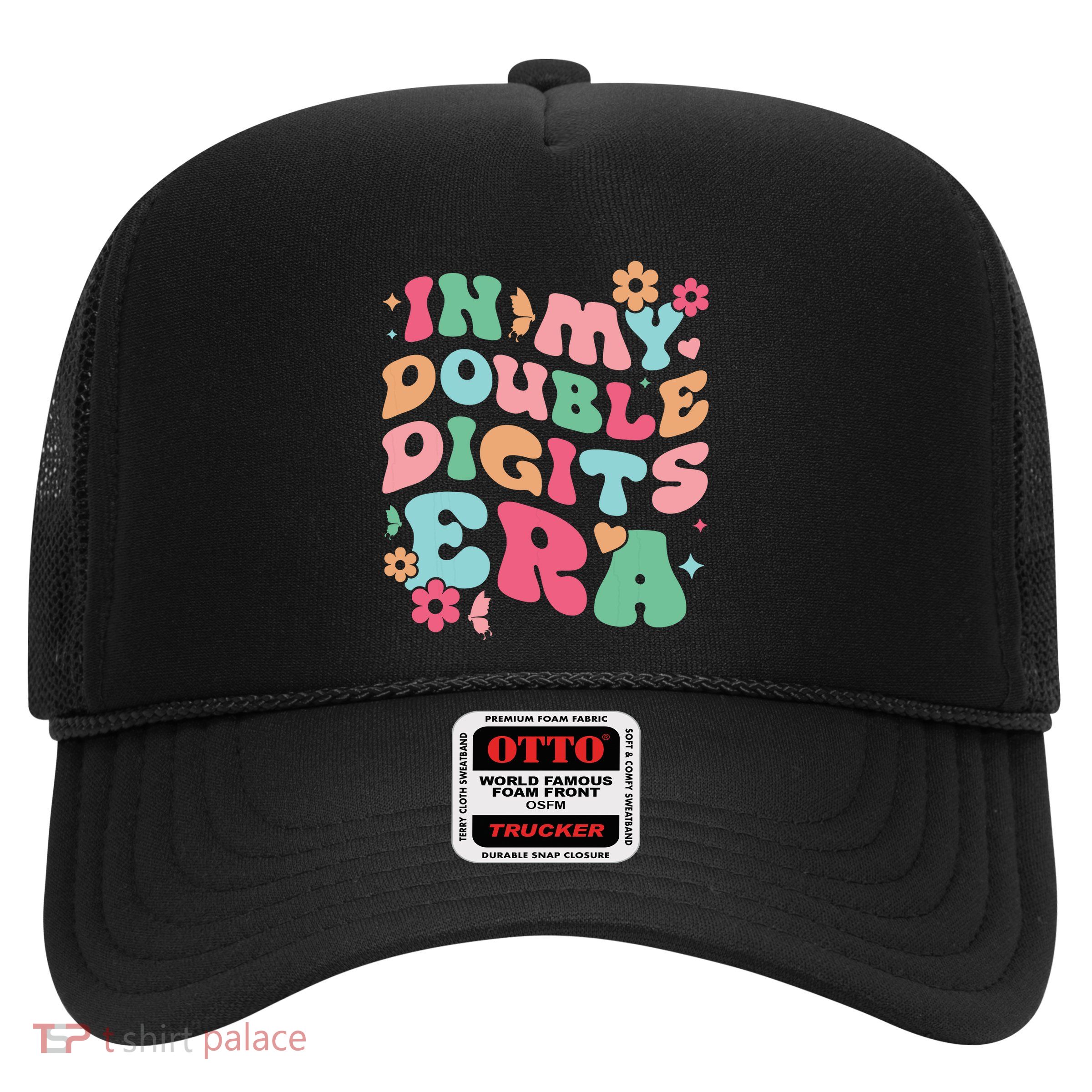 In My Double Digits Era Retro 10 Year Old Girl 10th Birthday Trucker Hat