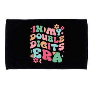 In My Double Digits Era Retro 10 Year Old Girl 10th Birthday Microfiber Hand Towel