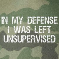 In My Defense I Was Left Unsupervised Funny Trouble Maker Legacy Tie Dye Trucker Hat
