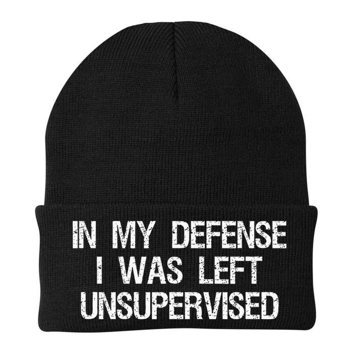 In My Defense I Was Left Unsupervised Funny Trouble Maker Beanie
