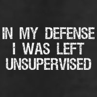 In My Defense I Was Left Unsupervised Funny Trouble Maker 25L Jumbo Tote