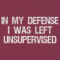 In My Defense I Was Left Unsupervised Funny Trouble Maker 16oz Travel Tumbler