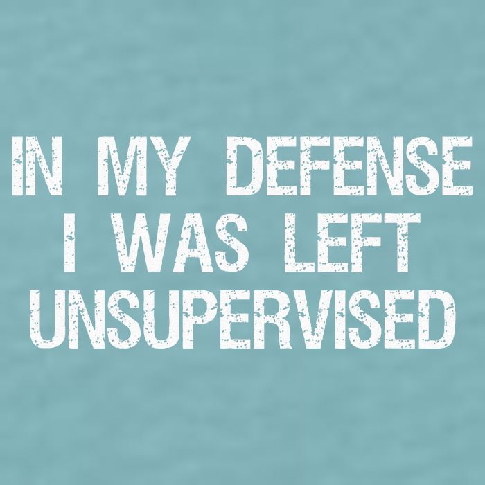 In My Defense I Was Left Unsupervised Funny Trouble Maker Sueded Cloud Jersey T-Shirt