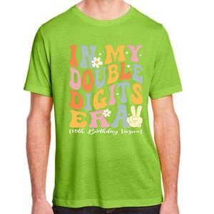 In My Double Digits Era Retro 10 Year Old 10th Birthday Funny Gift Adult ChromaSoft Performance T-Shirt