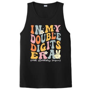 In My Double Digits Era Retro 10 Year Old 10th Birthday Funny Gift PosiCharge Competitor Tank