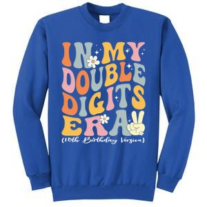 In My Double Digits Era Retro 10 Year Old 10th Birthday Funny Gift Sweatshirt