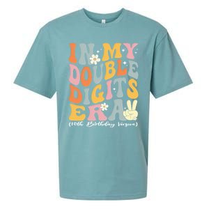 In My Double Digits Era Retro 10 Year Old 10th Birthday Funny Gift Sueded Cloud Jersey T-Shirt