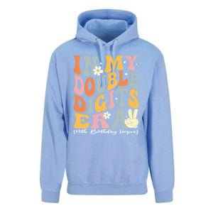 In My Double Digits Era Retro 10 Year Old 10th Birthday Funny Gift Unisex Surf Hoodie