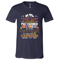 In My Dream World Patterned Paper Is Free Scrapbooking V-Neck T-Shirt