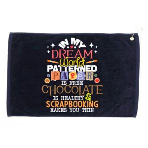 In My Dream World Patterned Paper Is Free Scrapbooking Grommeted Golf Towel