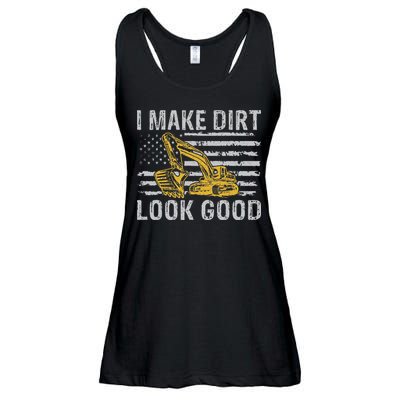 I Make Dirt Look Good Excavator Ladies Essential Flowy Tank