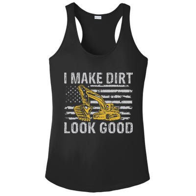 I Make Dirt Look Good Excavator Ladies PosiCharge Competitor Racerback Tank