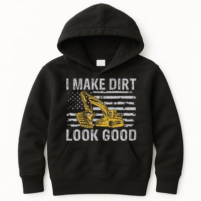 I Make Dirt Look Good Excavator Kids Hoodie