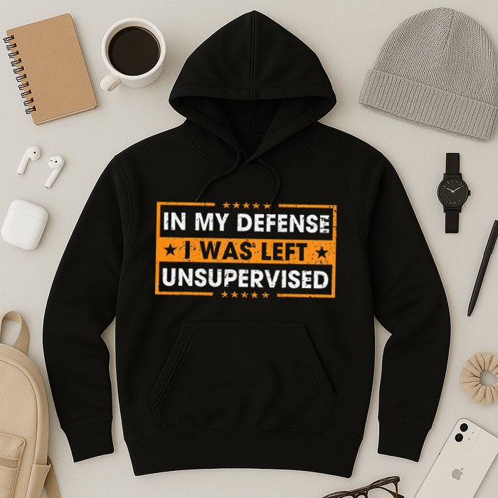 In My Defense I Was Left Unsupervised Retro Hoodie