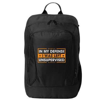 In My Defense I Was Left Unsupervised Retro City Backpack