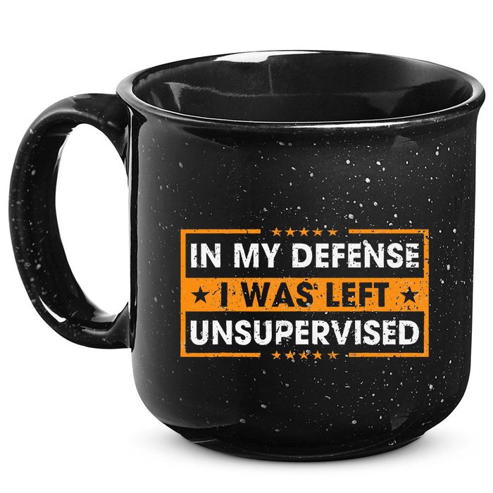 In My Defense I Was Left Unsupervised Retro 15oz Campfire Ceramic Mug