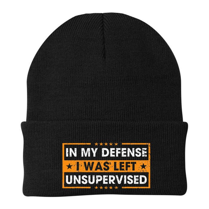 In My Defense I Was Left Unsupervised Retro Beanie