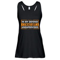In My Defense I Was Left Unsupervised Retro Ladies Essential Flowy Tank