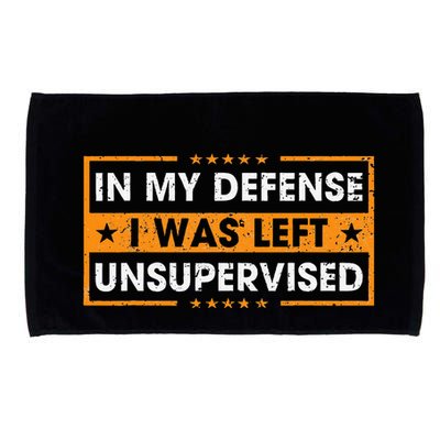 In My Defense I Was Left Unsupervised Retro Microfiber Hand Towel