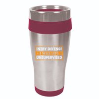 In My Defense I Was Left Unsupervised Retro 16oz Travel Tumbler