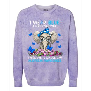 I Miss Every Single Day Alopecia Awareness Cute Gift Colorblast Crewneck Sweatshirt