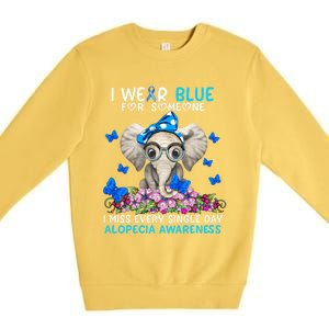 I Miss Every Single Day Alopecia Awareness Cute Gift Premium Crewneck Sweatshirt