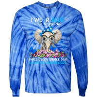 I Miss Every Single Day Alopecia Awareness Cute Gift Tie-Dye Long Sleeve Shirt