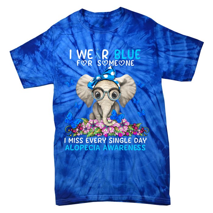 I Miss Every Single Day Alopecia Awareness Cute Gift Tie-Dye T-Shirt