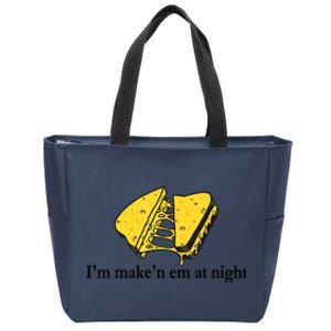 IM MakeN Em At Night Cheese Sandwich Zip Tote Bag