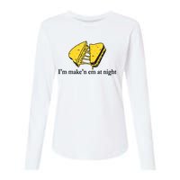 IM MakeN Em At Night Cheese Sandwich Womens Cotton Relaxed Long Sleeve T-Shirt