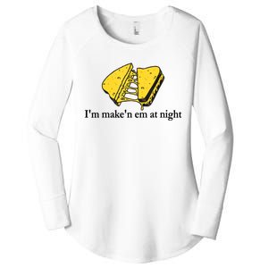 IM MakeN Em At Night Cheese Sandwich Women's Perfect Tri Tunic Long Sleeve Shirt