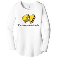 IM MakeN Em At Night Cheese Sandwich Women's Perfect Tri Tunic Long Sleeve Shirt