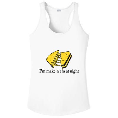 IM MakeN Em At Night Cheese Sandwich Ladies PosiCharge Competitor Racerback Tank