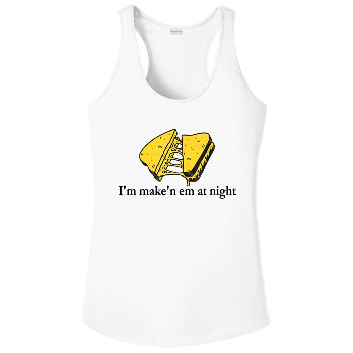 IM MakeN Em At Night Cheese Sandwich Ladies PosiCharge Competitor Racerback Tank