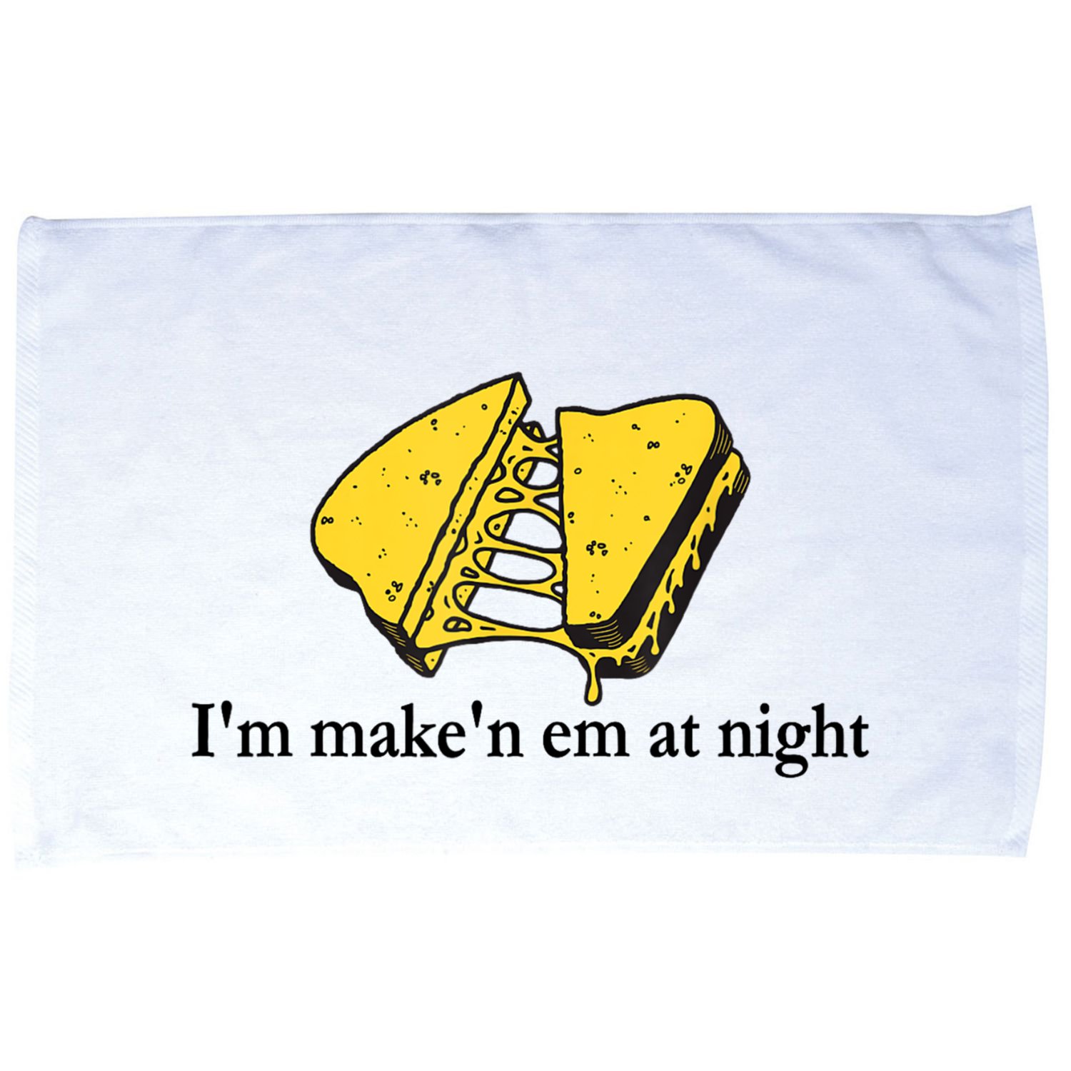 IM MakeN Em At Night Cheese Sandwich Microfiber Hand Towel