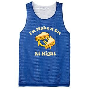 Im Makin Em At Night Cheese Sandwich Fast Food Mesh Reversible Basketball Jersey Tank