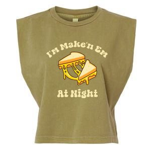 Im Makin Em At Night Cheese Sandwich Fast Food Garment-Dyed Women's Muscle Tee