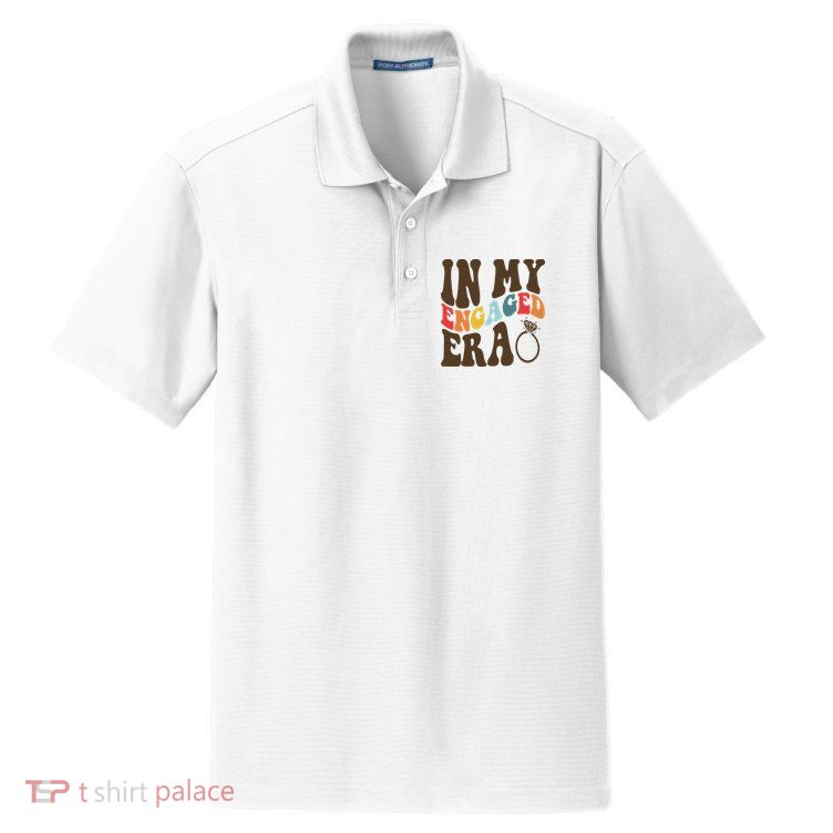 In My Engaged Era Cute Proposal Gift Dry Zone Grid Polo