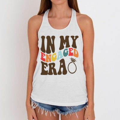 In My Engaged Era Cute Proposal Gift Women's Knotted Racerback Tank