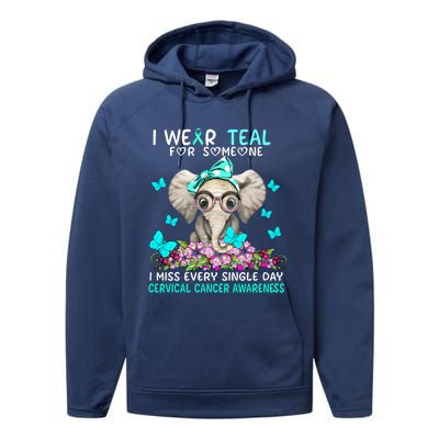 I Miss Every Single Day Cervical Cancer Awareness Gift Performance Fleece Hoodie