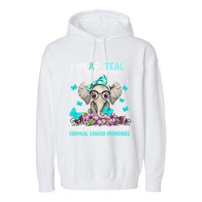 I Miss Every Single Day Cervical Cancer Awareness Gift Garment-Dyed Fleece Hoodie