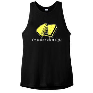 IM MakeN Em At Night Cheese Sandwich Ladies PosiCharge Tri-Blend Wicking Tank