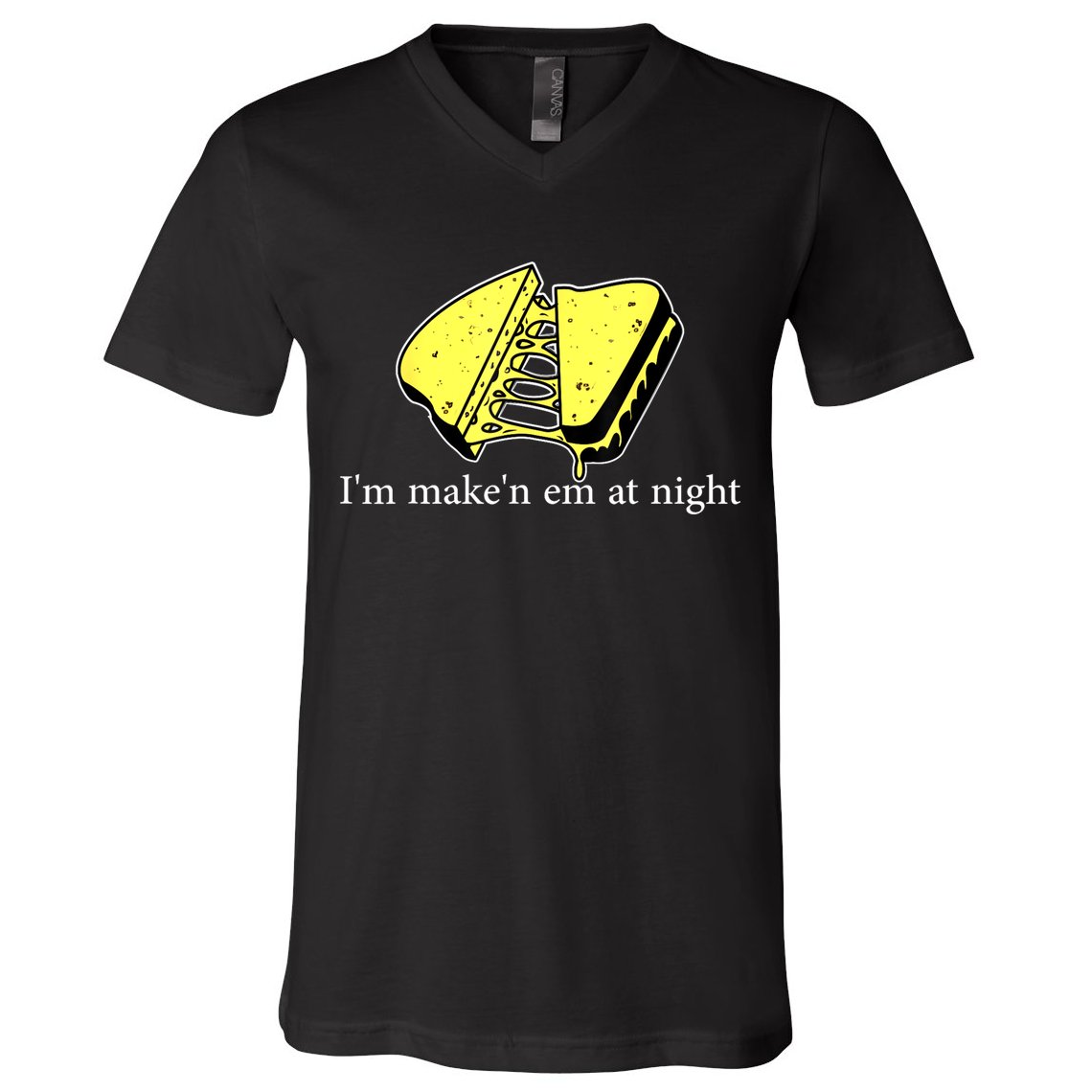 IM MakeN Em At Night Cheese Sandwich V-Neck T-Shirt
