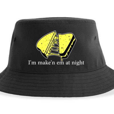 IM MakeN Em At Night Cheese Sandwich Sustainable Bucket Hat