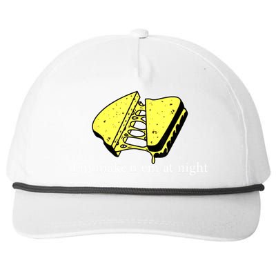 IM MakeN Em At Night Cheese Sandwich Snapback Five-Panel Rope Hat